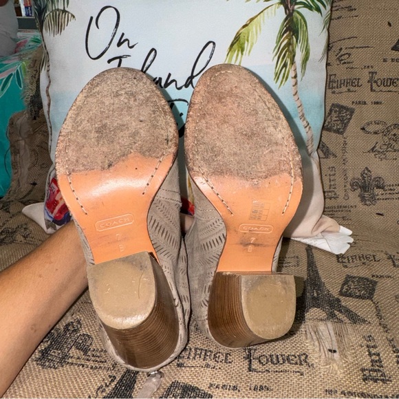 Coach Tan Leather Suede Booties Size 7 
Excellent Condition - Picture 10 of 11